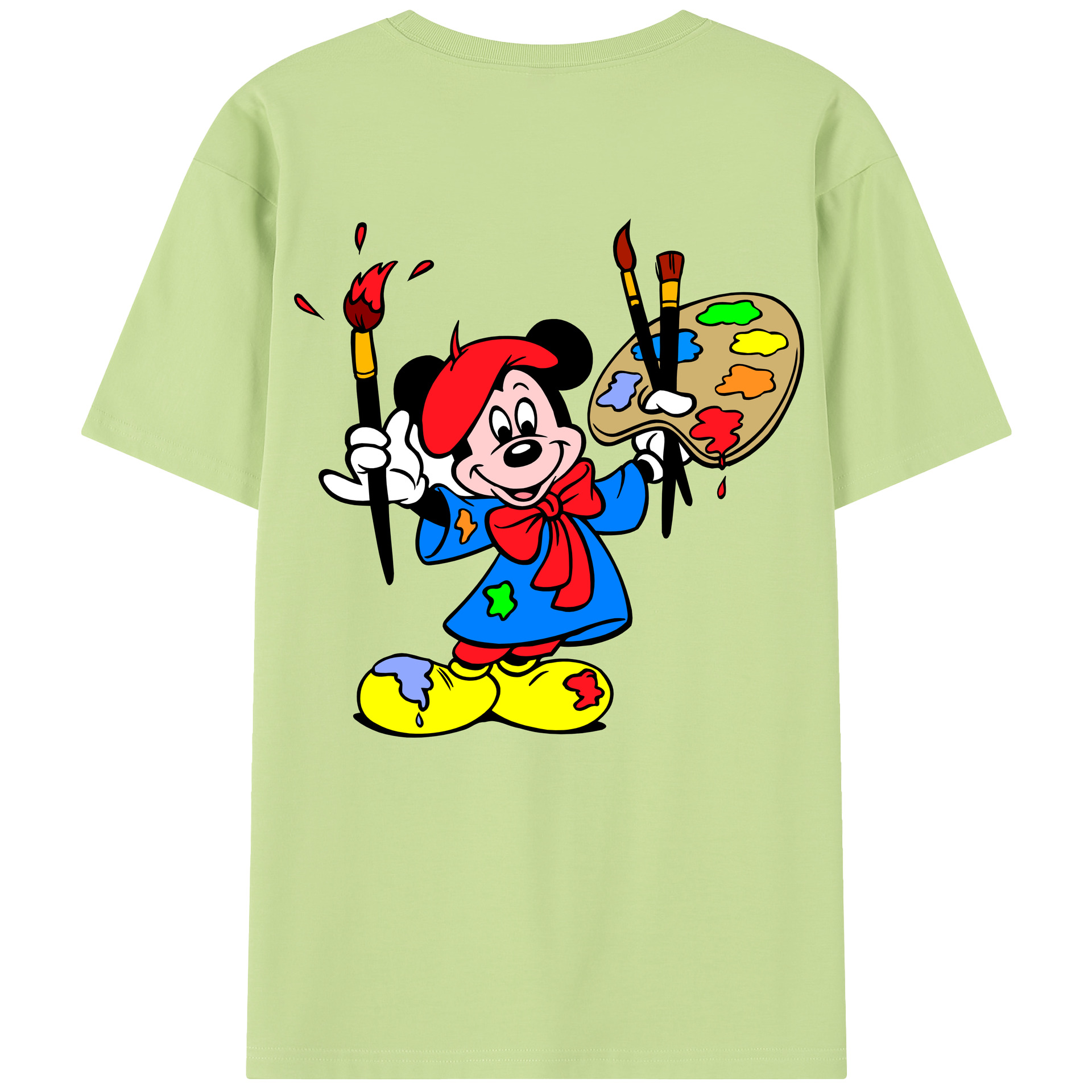 （画像用） ミッキーマウス Mickey Mouse 綿100％半袖Tシャツ（背面プリント）
